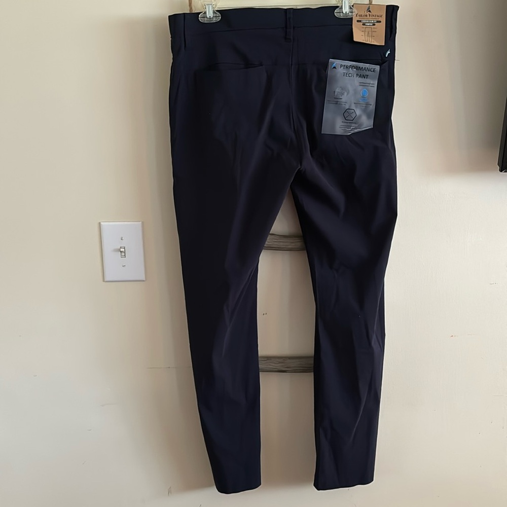 Tailor Vintage Navy Performance Tech Pant 34 x 30